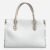 Ladies PU Handbag with Top Handle White